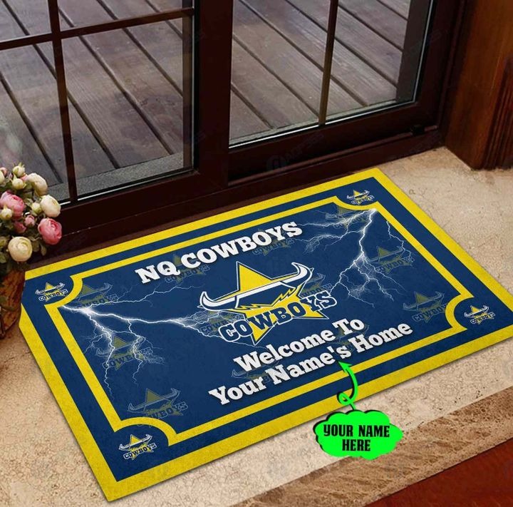North Queensland Cowboys welcome to home Personalized Doormat – BBS