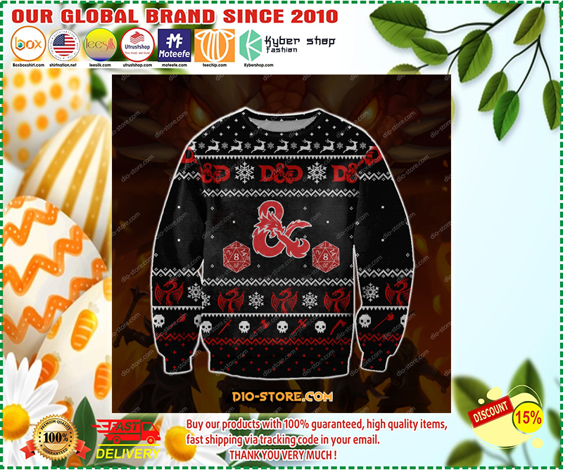 Dungeons and Dragons ugly christmas sweater 1
