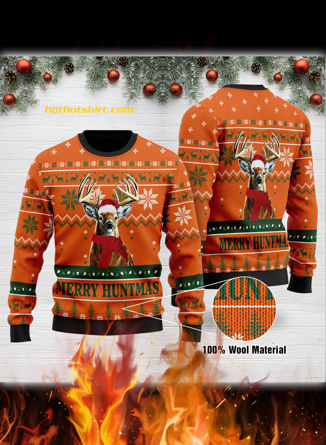Deer merry huntmas christmas ugly sweatshirt