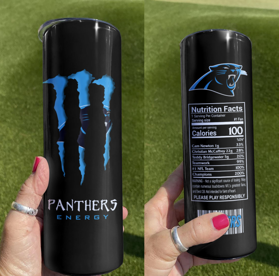 Panthers Energy skinny tumbler – dnstyles