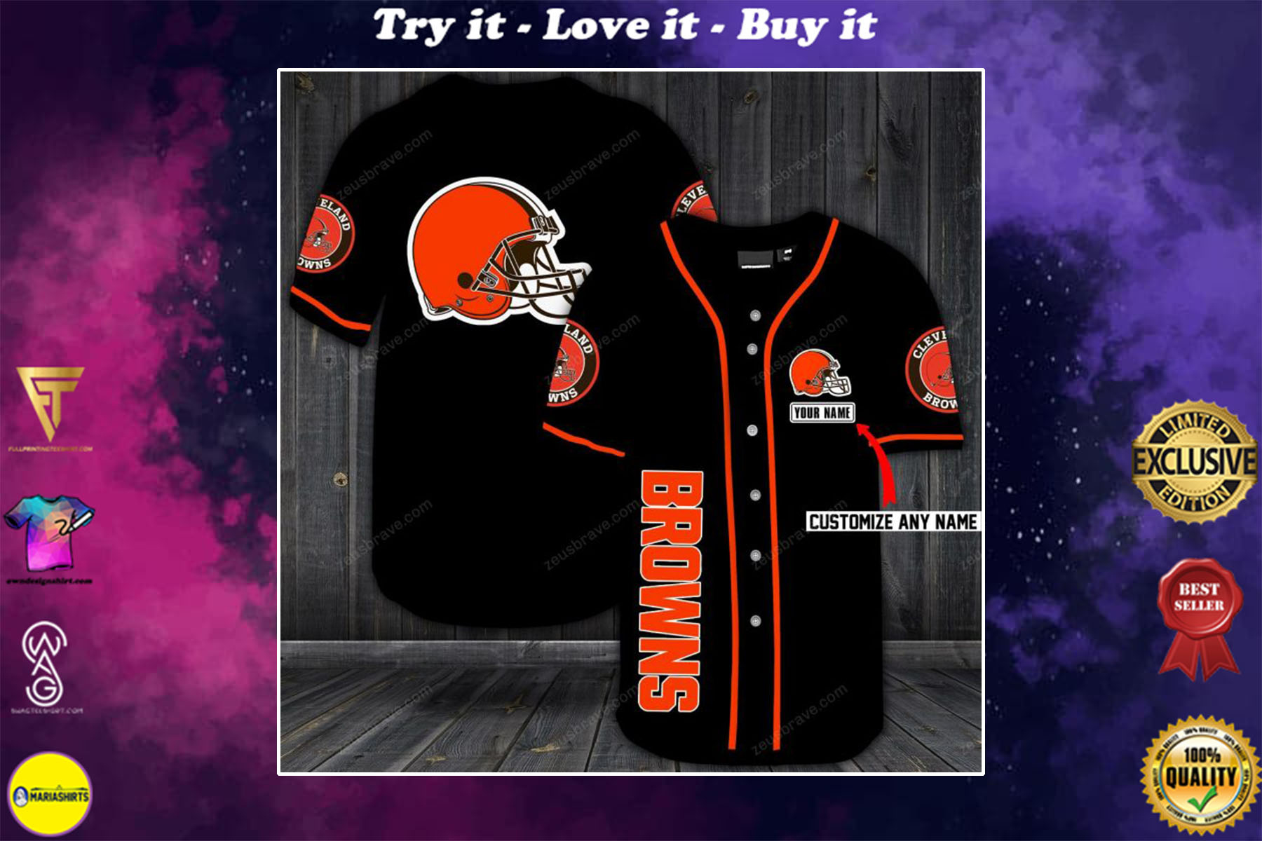 [special edition] custom name jersey cleveland browns shirt – maria