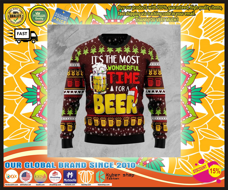 Time for beer ugly christmas sweater 3