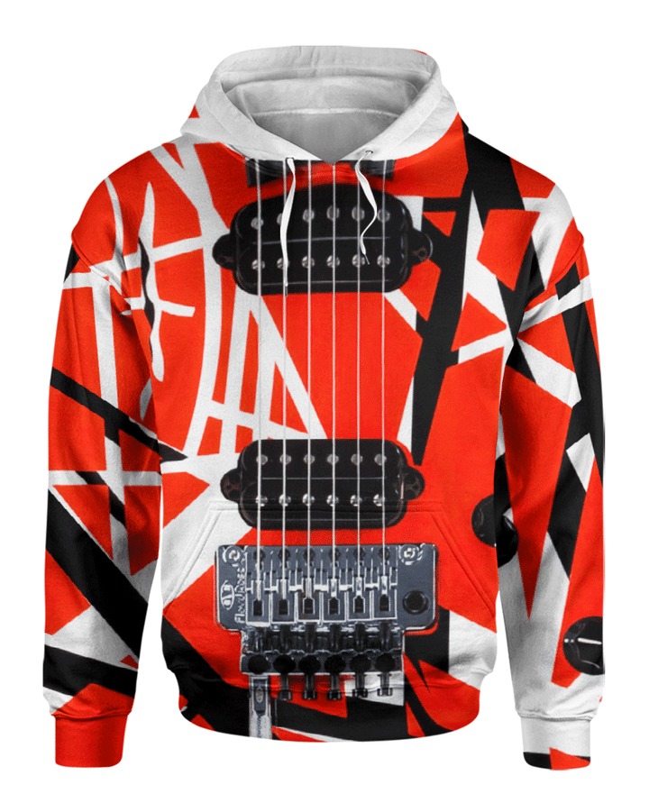 Guitar Van Halen 3d hoodie front