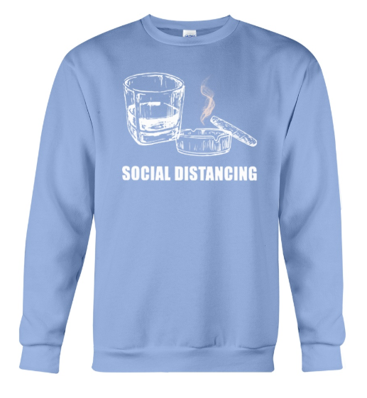 Social distancing alcohol and cigars sweater