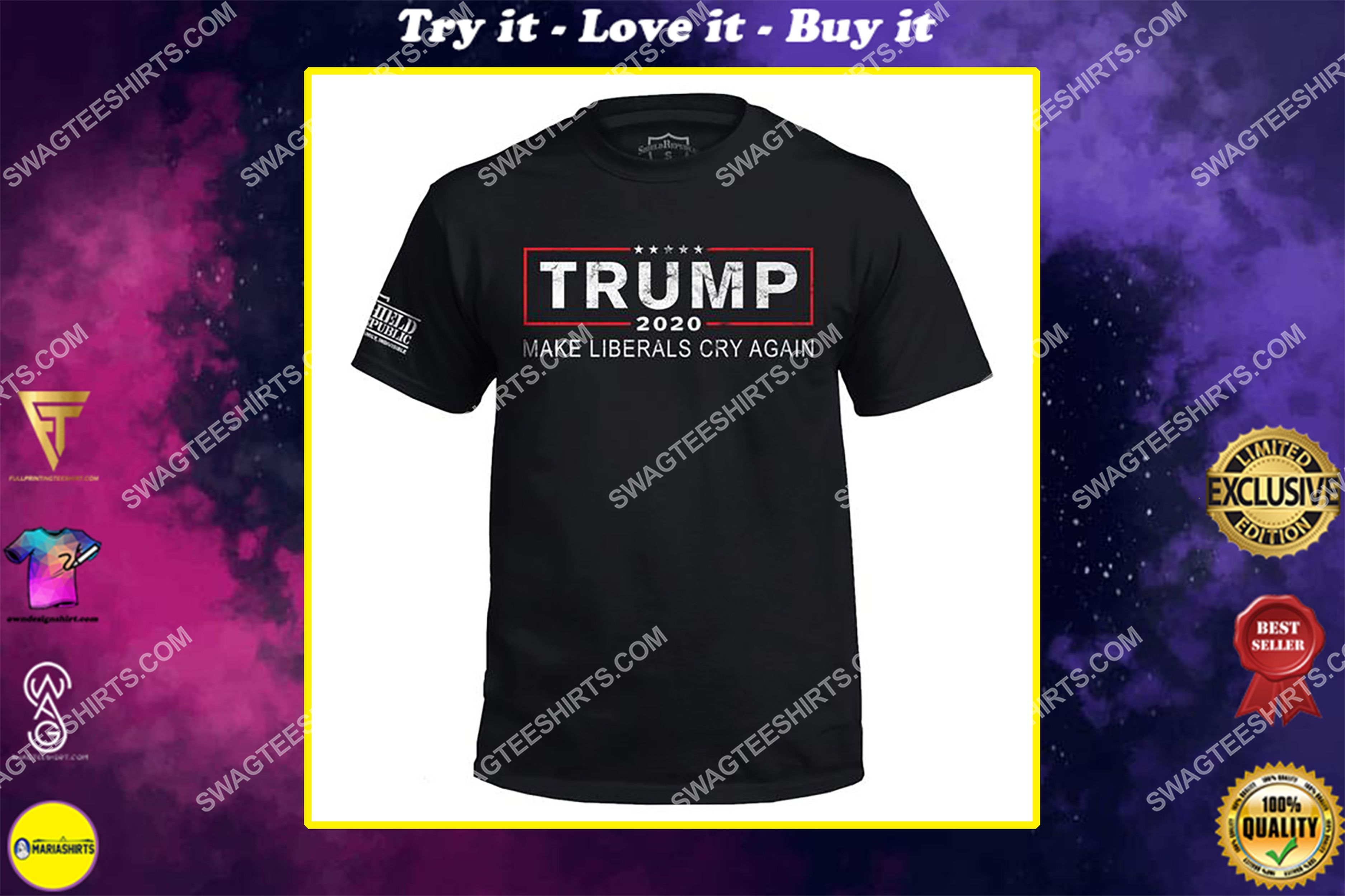 [special edition] trump 2020 make liberals cry again political shirt – maria