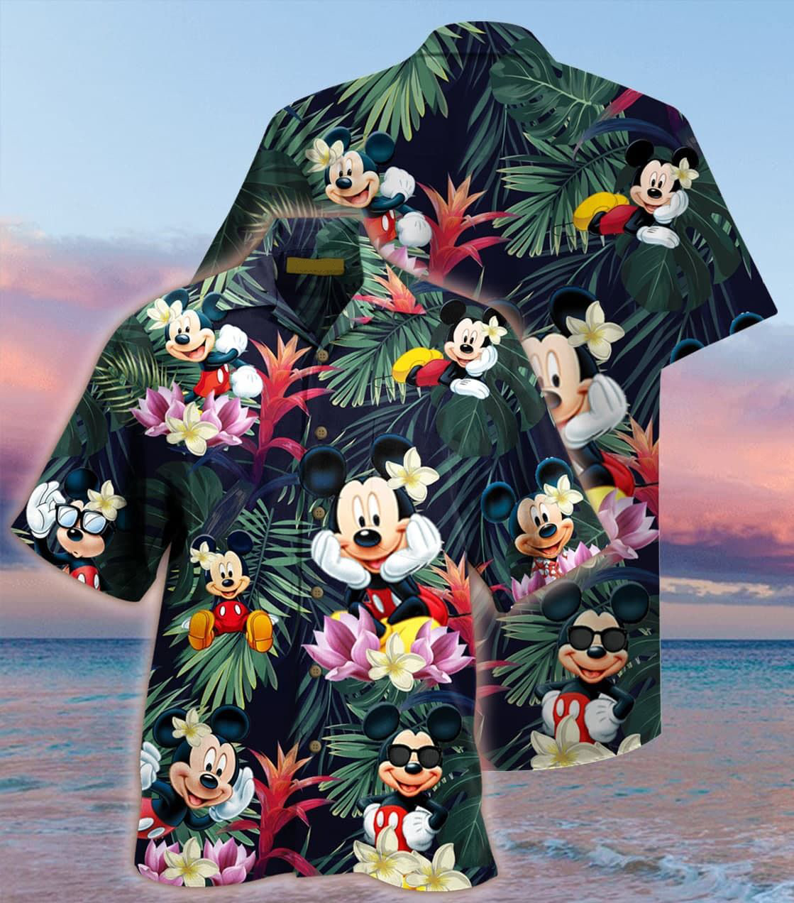 Mickey mouse summer tropical hawaiian shirt and short