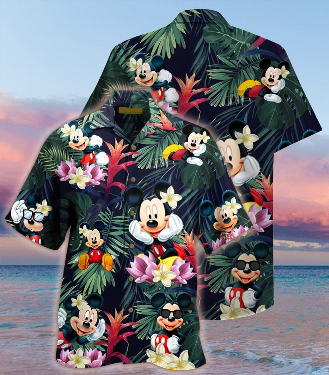 Mickey mouse summer tropical hawaiian shirt and short – Saleoff 150721