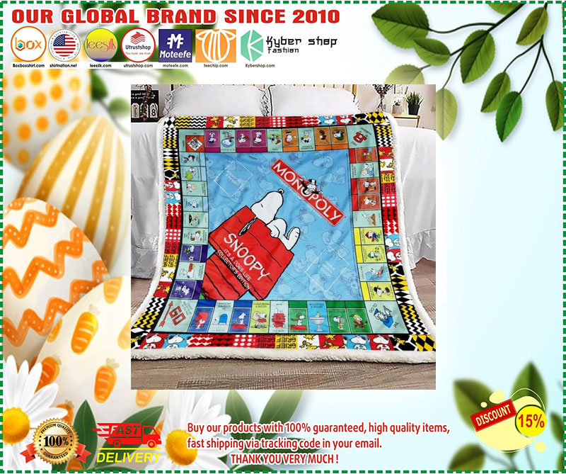 Monopoly snoopy blanket 3