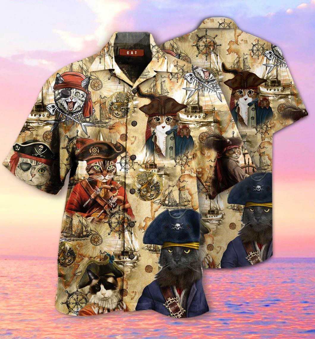 Pirate Cat Hawaiian Shirt