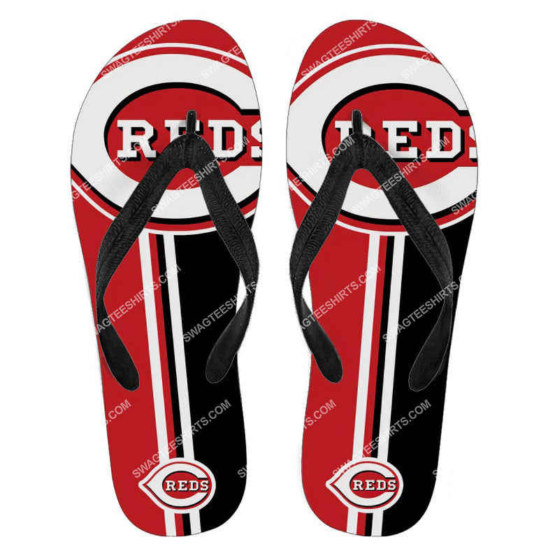 [special edition] the cincinnati reds baseball full printing flip flops – maria