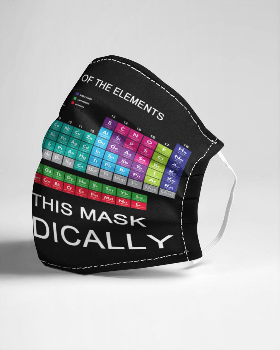 Periodic table of the elements i wear this mask periodically face mask 3