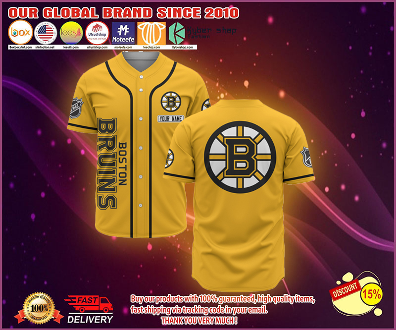 Boston Bruins baseball jersey shirt 1