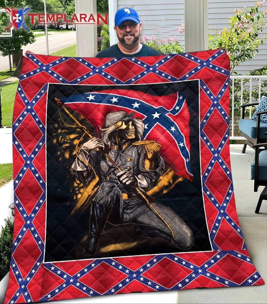 Skull Redneck Confederate Flag Blanket, Quilt – Saleoff 04032019