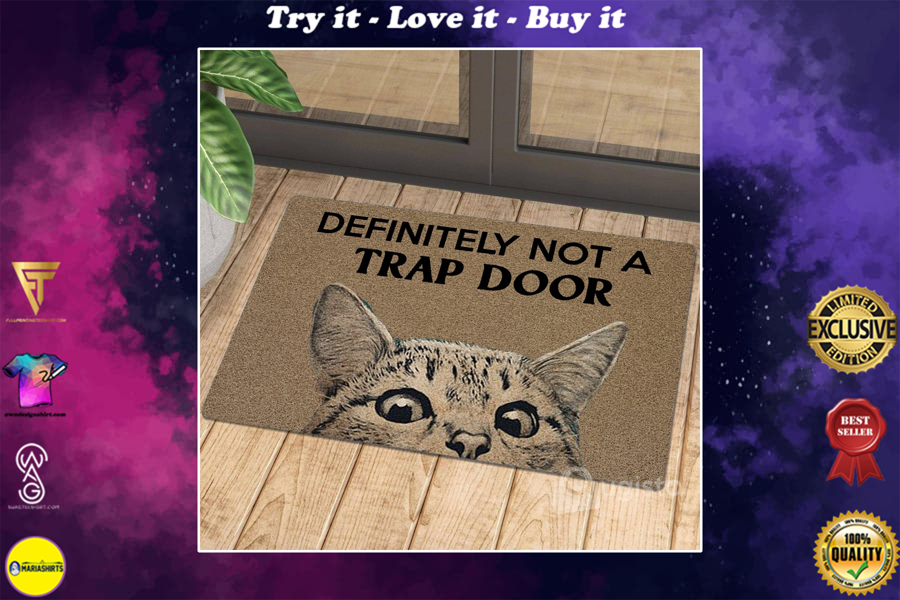 definitely not a trap door cat doormat