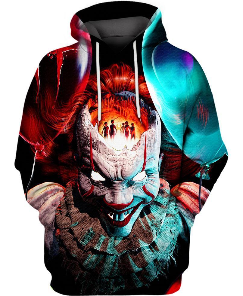 IT pennywise 3d hoodie and 3d hoodie front - maria