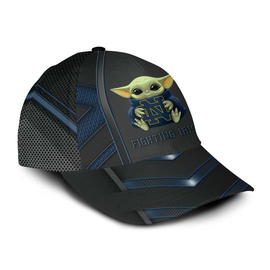 10-Notre Dame Fighting Irish And Baby Yoda Classic Cap (4)