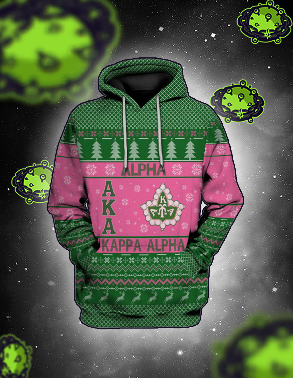 Alpha kappa alpha 3d all over printed Alpha christmas hoodie and sweater – Teasearch3d 091120