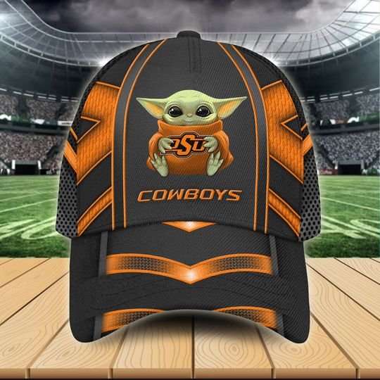 12-Oklahoma State Cowboys And Baby Yoda Classic Cap (3)