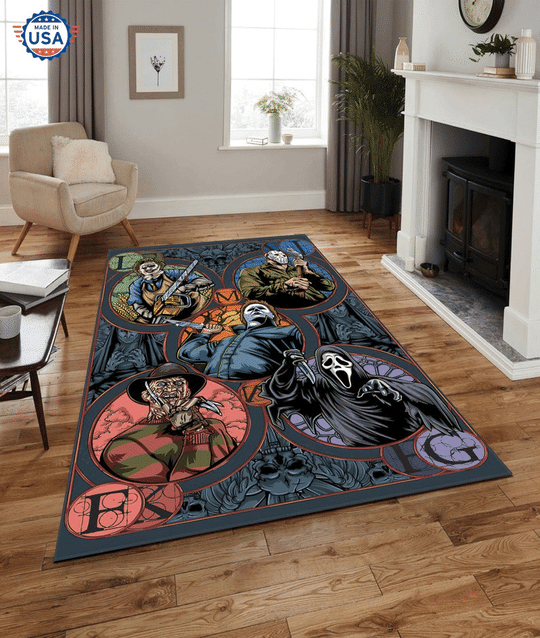 13-Horror Characters Halloween Rug (2)