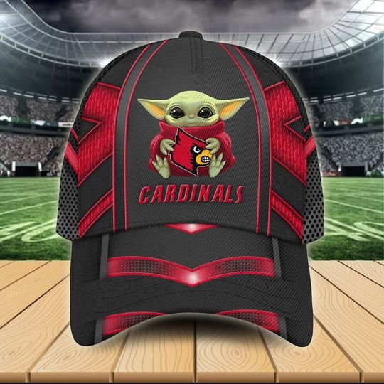 14-Louiville Cardinals And Baby Yoda Classic Cap (3)