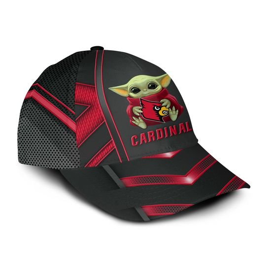 14-Louiville Cardinals And Baby Yoda Classic Cap (4)