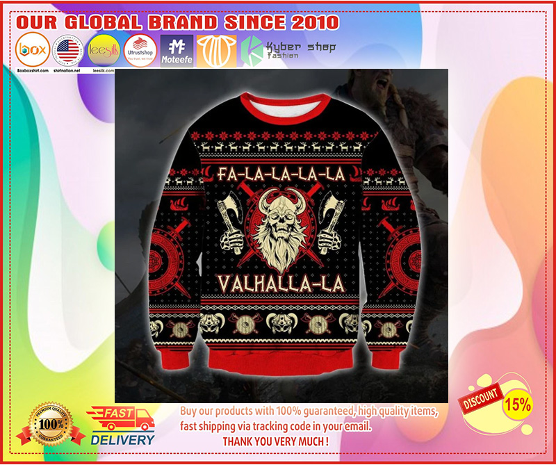Viking valhalla la christmas ugly christmas sweater 3
