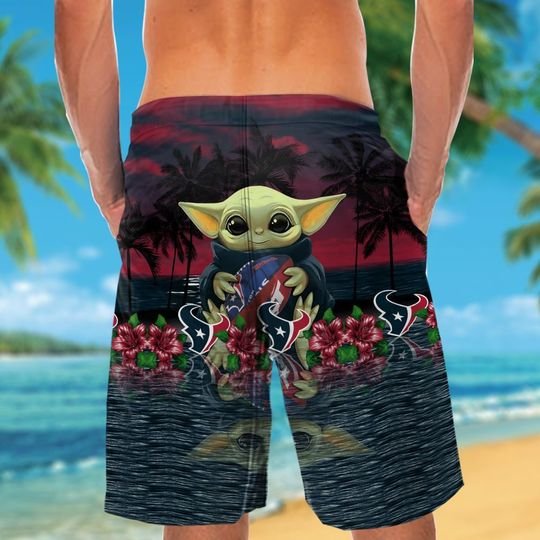 19-Houston Texans And Baby Yoda Hawaiian Shirt, Short (3)