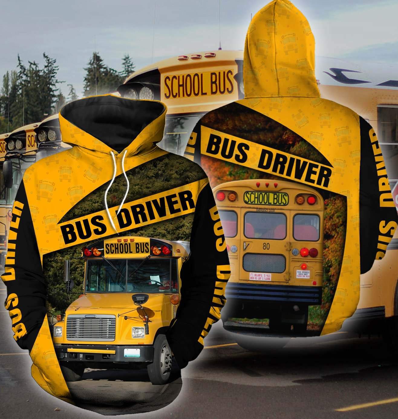 School Bus Driver 3D Hoodie