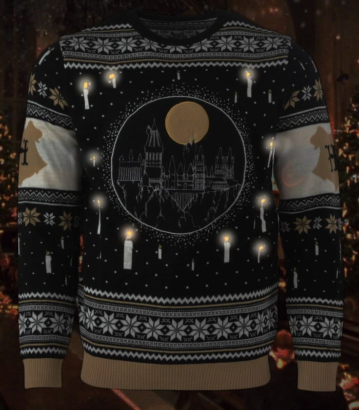 Harry potter hogwarts castle christmas jumper and ugly sweater size M