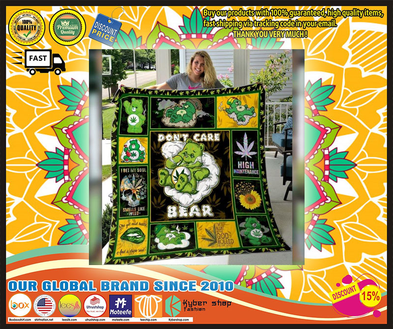 Weed Bear dont care quilt