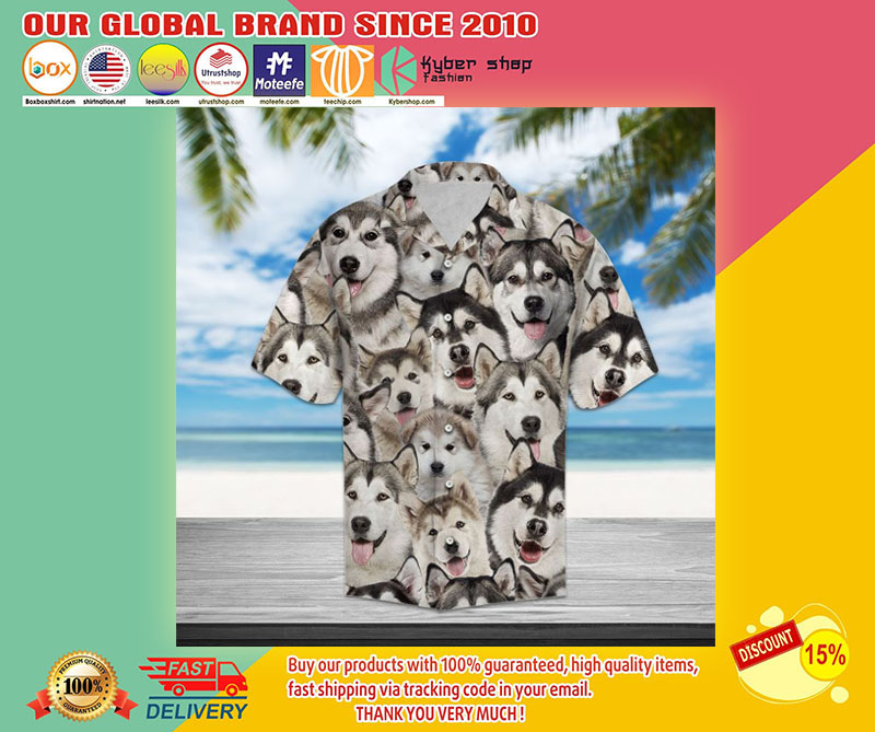 Alaskan malamute awesome hawaiian shirt1