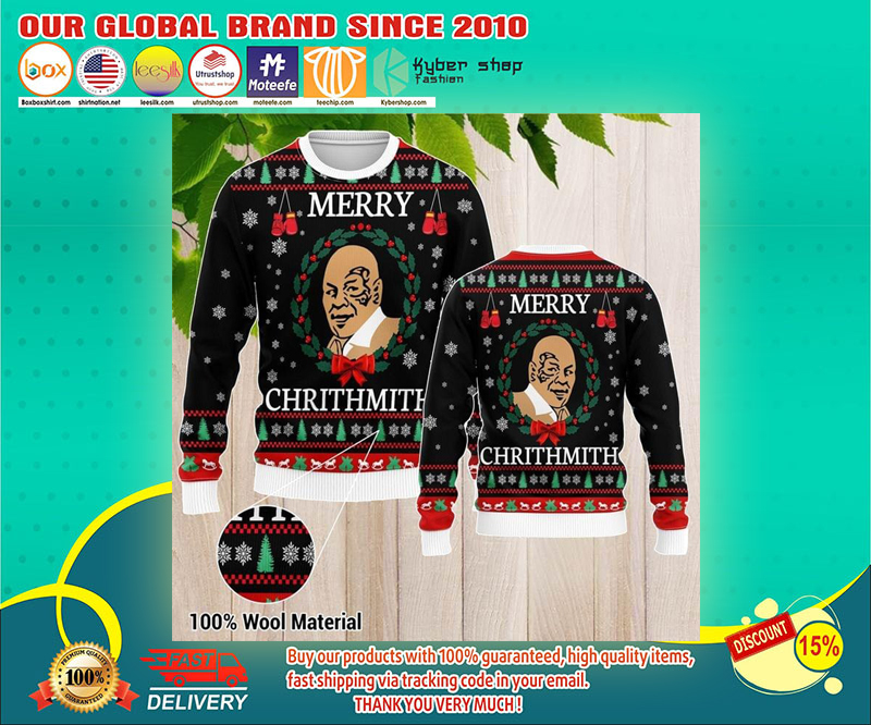 Mike Tyson merry chrithmith sweater 3