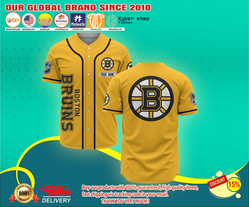 Boston Bruins baseball jersey shirt 3