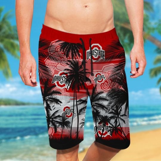 21-Ohio State Buckeyes Tropical Hawaiian Shirt Short (3)