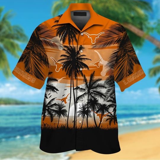 22-Texas Longhorns Tropical Hawaiian Shirt Short (2)