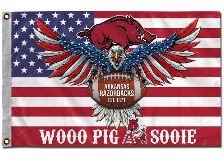 23-Arkansas Razorbacks Wooo Pig A Sooie Flag (2)