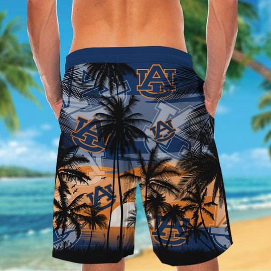 25-Auburn Tigers Tropical Hawaiian Shirt Short (4)