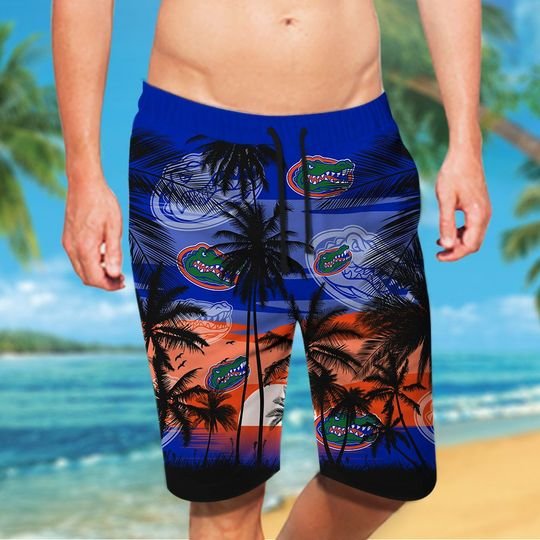 27-Florida Gators Tropical Hawaiian Shirt Short (3)