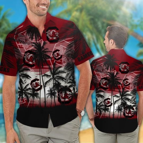 28-South Carolina Gamecocks Tropical Hawaiian Shirt Short (1)