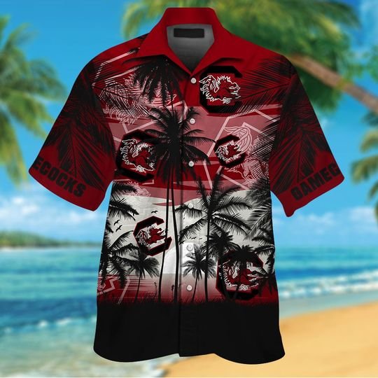 28-South Carolina Gamecocks Tropical Hawaiian Shirt Short (2)