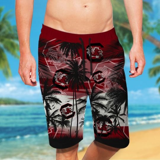 28-South Carolina Gamecocks Tropical Hawaiian Shirt Short (3)
