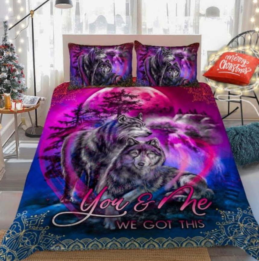 Wolf you and me we got this bedding set
