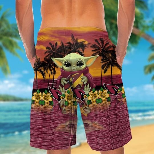 29-Arizana Cardinals And Baby Yoda Hawaiian Shirt, Short (3)