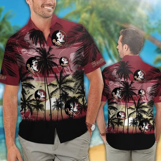 29-Florida State Seminioles Tropical Hawaiian Shirt Short (1)