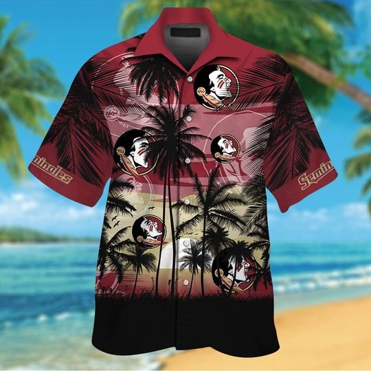 29-Florida State Seminioles Tropical Hawaiian Shirt Short (2)