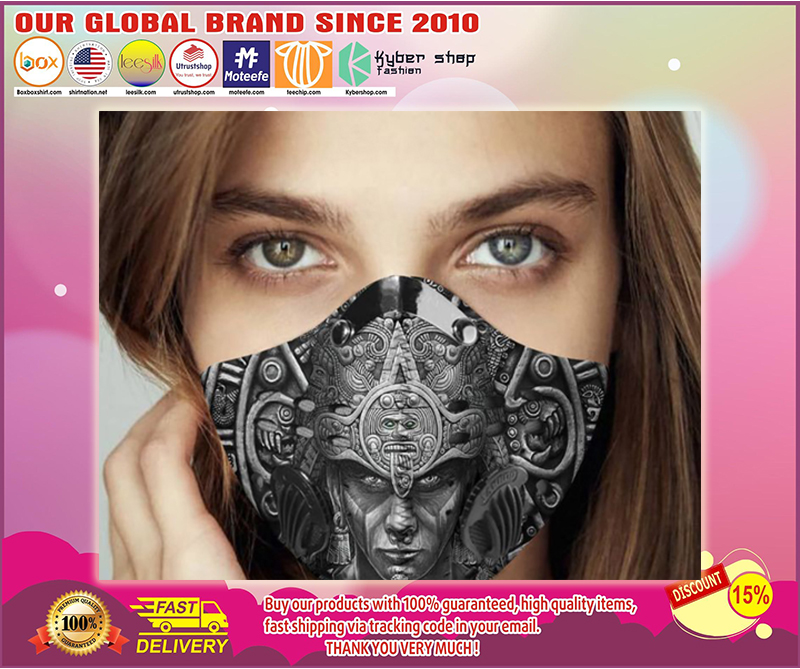 Aztec warrior filter carbon face mask 3