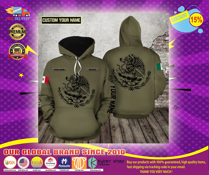 Coat of arms of Mexico Eagles eat snake 3d full print hoodie1