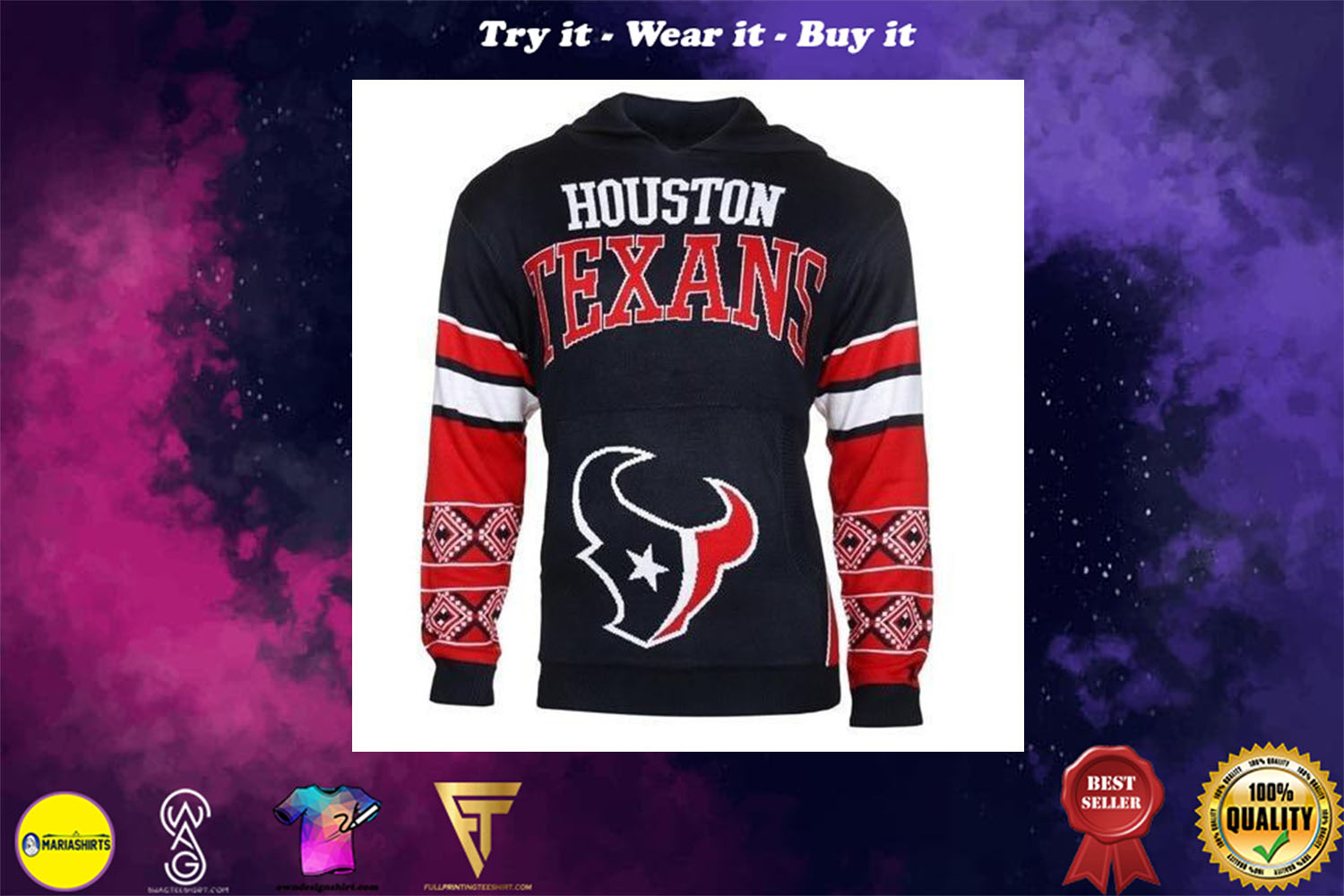[special edition] the houston texans nfl full over print shirt – maria
