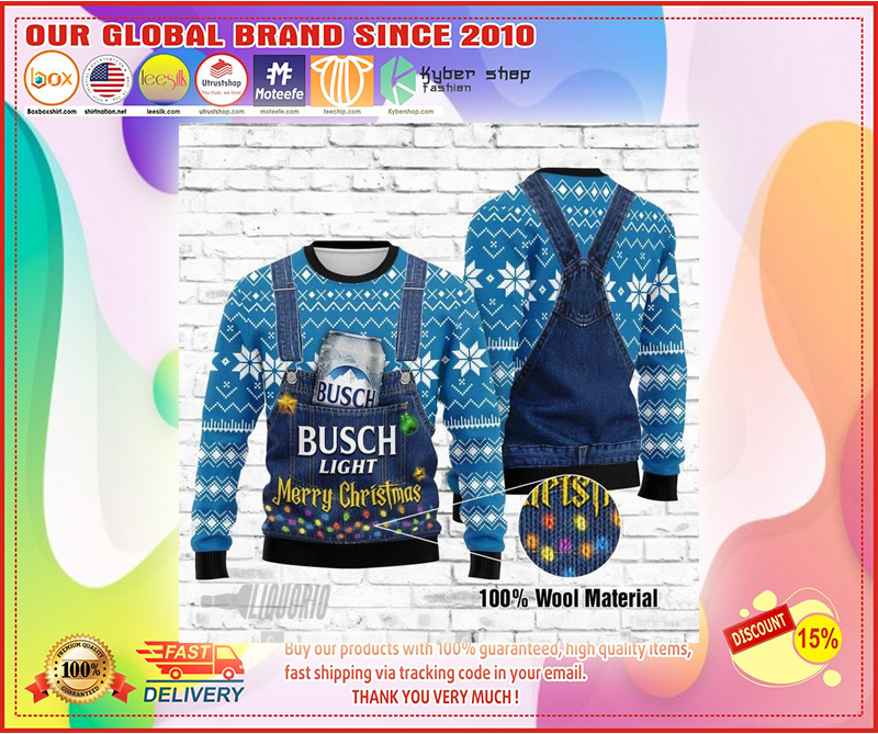 Busch light ugly Christmas sweater 3