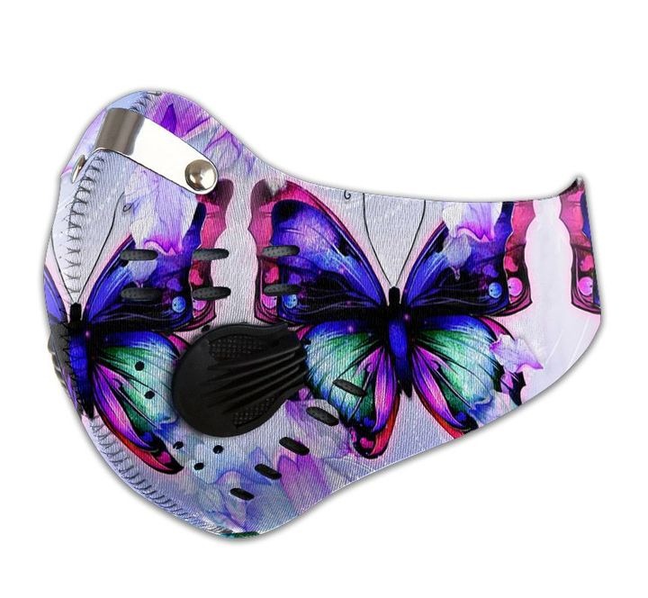 Stunning Butterfly Filter Activated Carbon Pm 2.5 Fm Face Mask